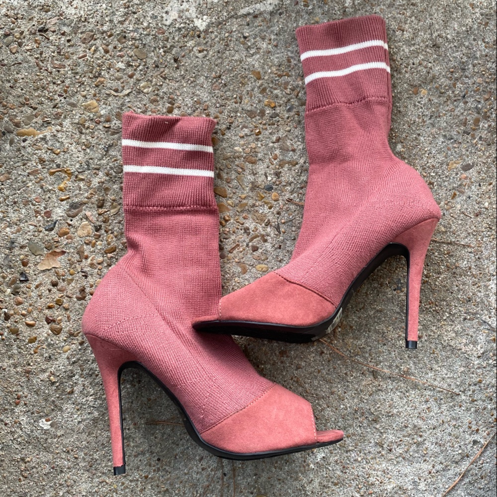 Mauve “Sock” Heels